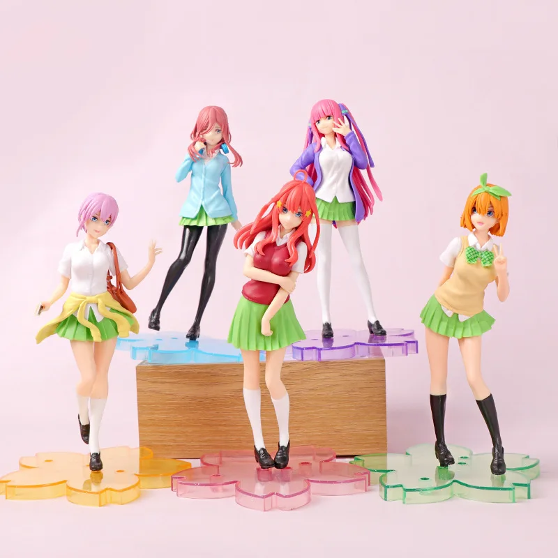 5 Toubun No Hanayome Anime Figure Nakano Ichika Nino Miku Yotsuba Itsuki PVC Statue Model Ornament Collection Toy For Fans