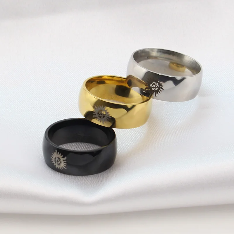 Movie Jewelry Ring Stainless Steel Sun Force Evil Supernatural Ring For Women Men Ring Party Jewelry Gift