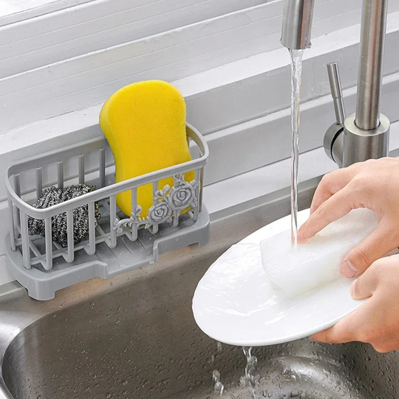 New Household Drainage Shelf Multi-function Dish Washing Sponge Storage Detachable Rack  Suitable for Bathroom Kitchen Hotel