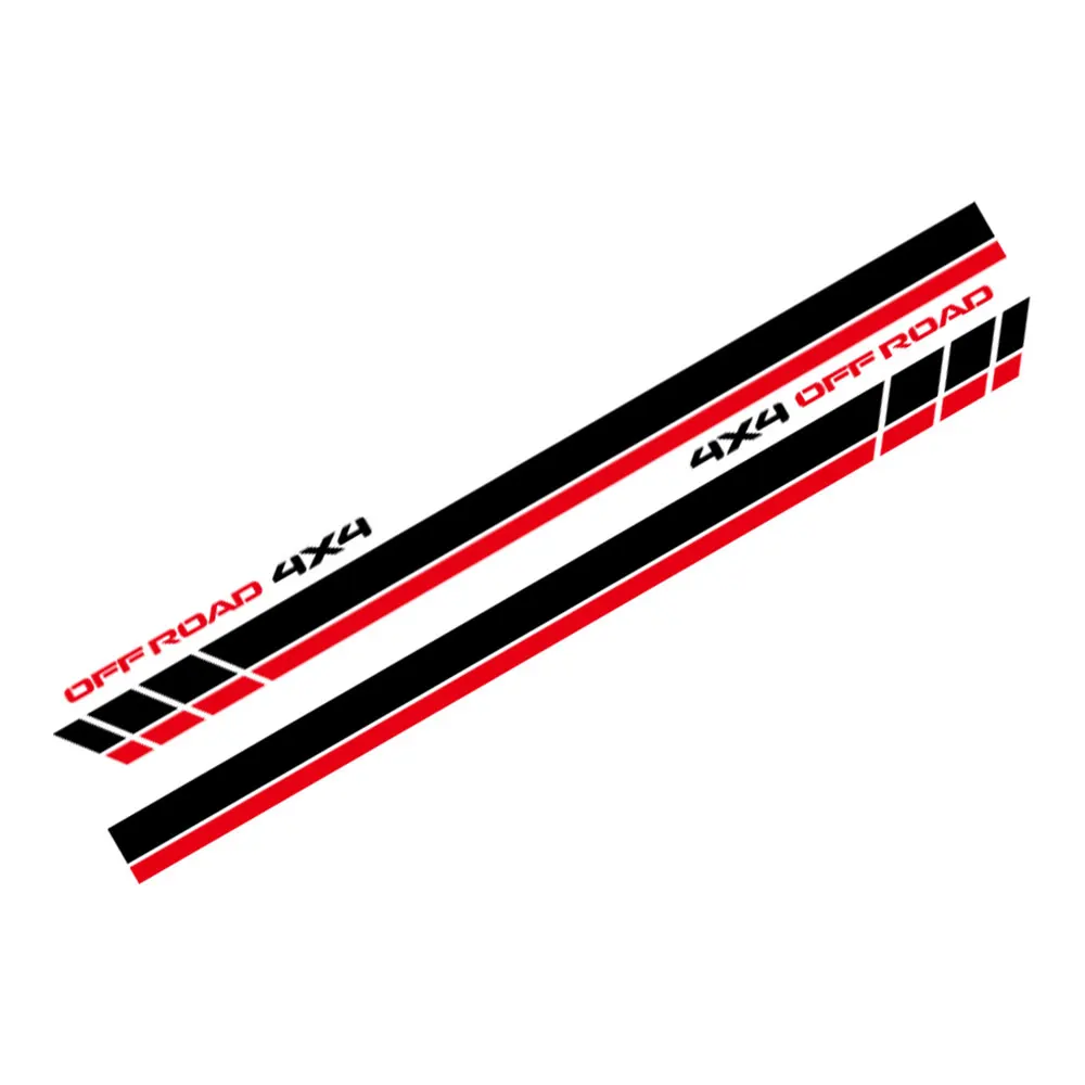 

2PCS 4X4 Off Road Car Door Side Stickers Auto Modification PVC Racing Decals Car Tuning Decoration Accessories For Toyota Hilux