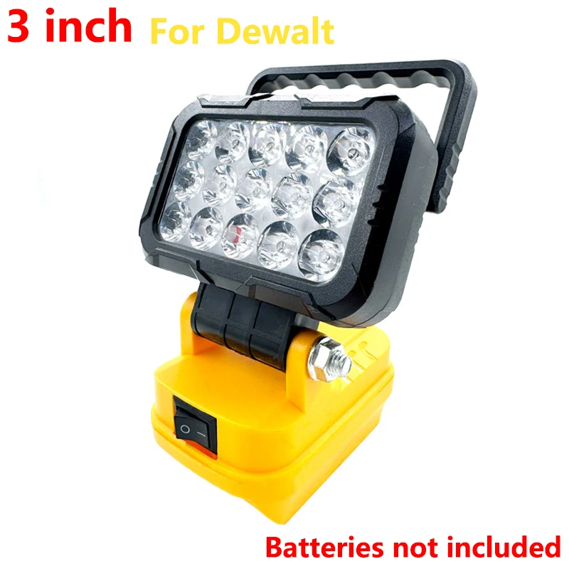 3-inch LED-werklamp geschikt voor Makita/Milwaukee/Dewalt 18V lithium-ionbatterij met handvat en USB-interface zaklamp