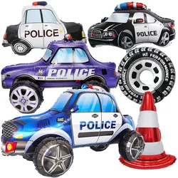 Car of Police Truck Foil Balloon Boys Birthday Balloons Standing Balloons Baby Shower Police Themed Birthday Party Decorations