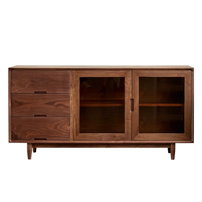 

Solid wood sideboard, North American black walnut, Nordic minimalist cherry, kitchen storage cabinet
