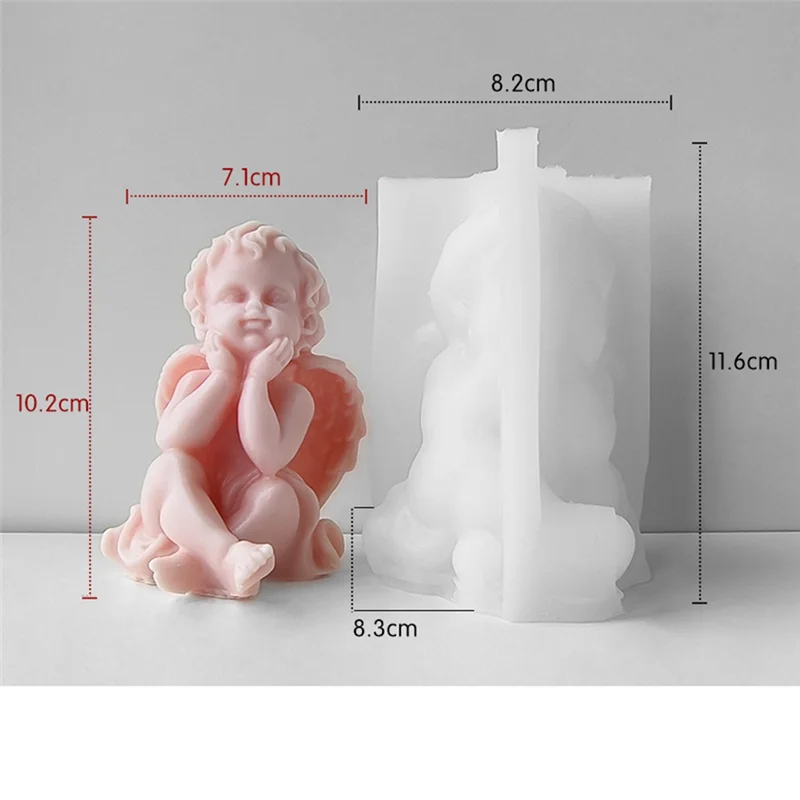 A59E-3D ангел детская силиконовая форма ремесло ароматическая свеча восковая форма DIY изготовление гипсовых свечей, A