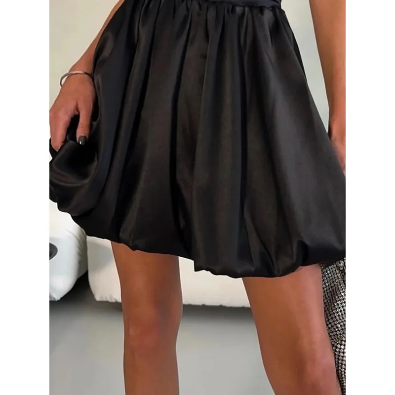 2025Hirisionsan A-line Spring Summer Satin Skirt Women Plaid Female Clothes  New Casual High Waist Elegant Basic Mini Skirts Y2k