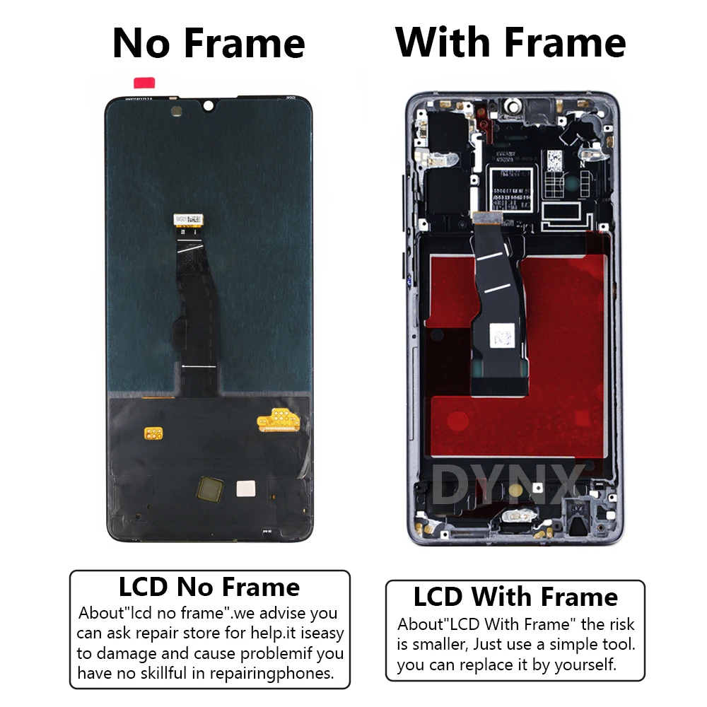 شاشة lcd فائقة oled لشاشة p30 ، لوحة محول رقمي تعمل باللمس ، بمكونات بصمة الإصبع ، جديدة