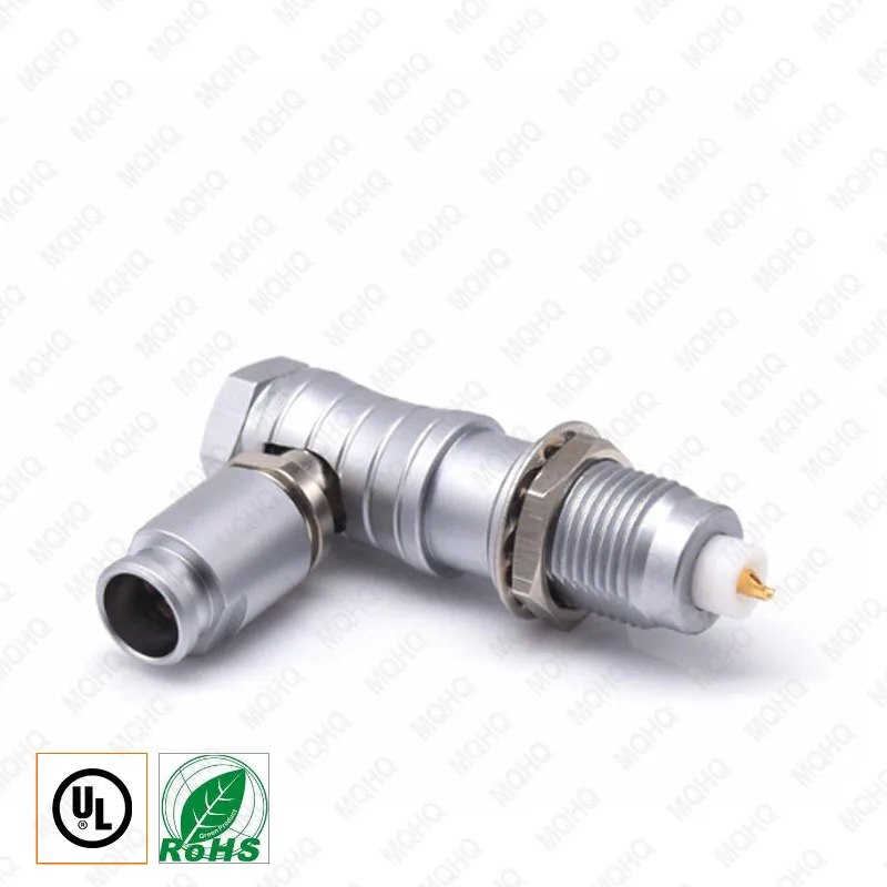 Free Shipping LEMOS S-Series FLC FLM 00S 1S 2S Angled Plug Stepped Half Moon Single Push-Pull Self-Locking Connector