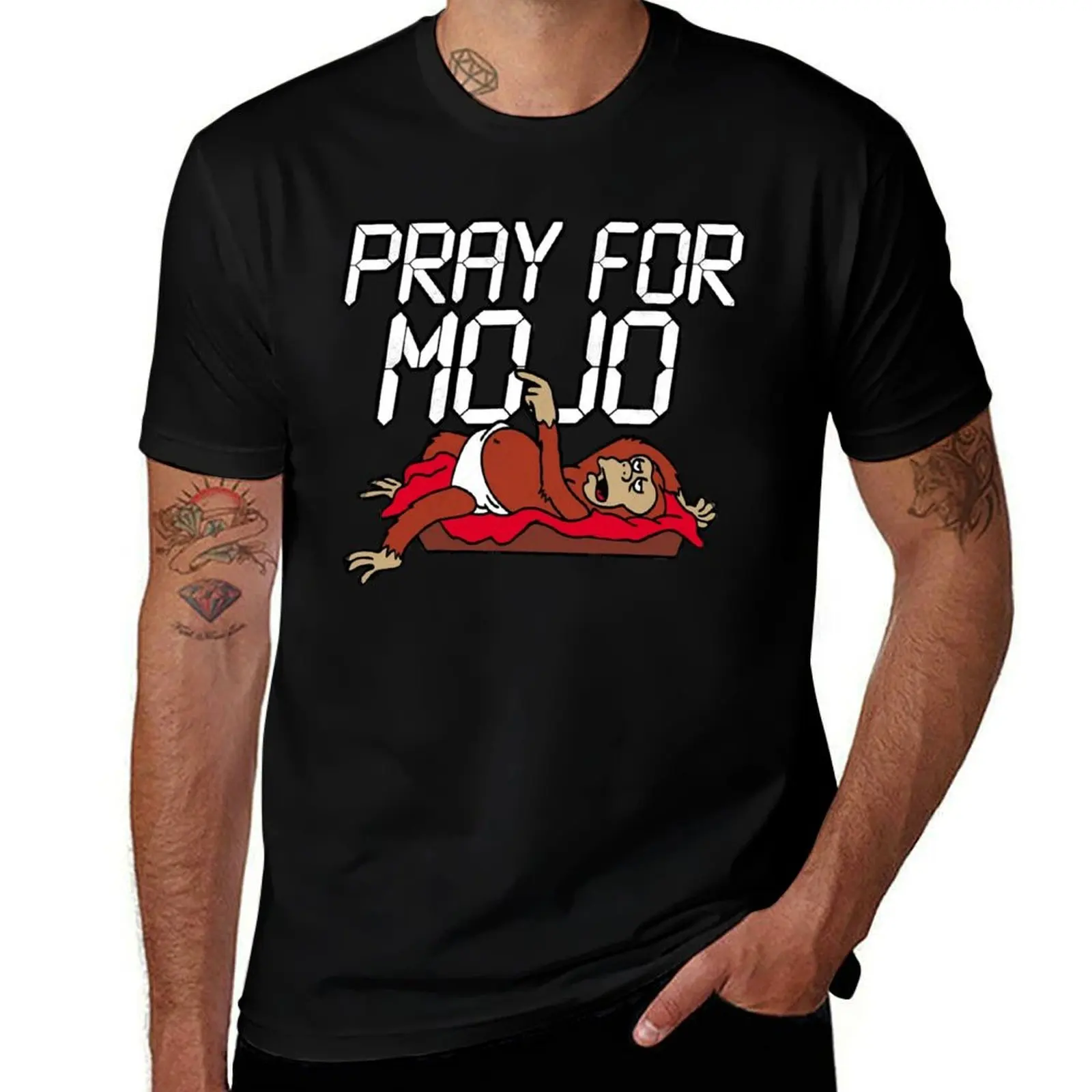 Pray for mojo T-Shirt Big Size Crew Neck T-Shirt