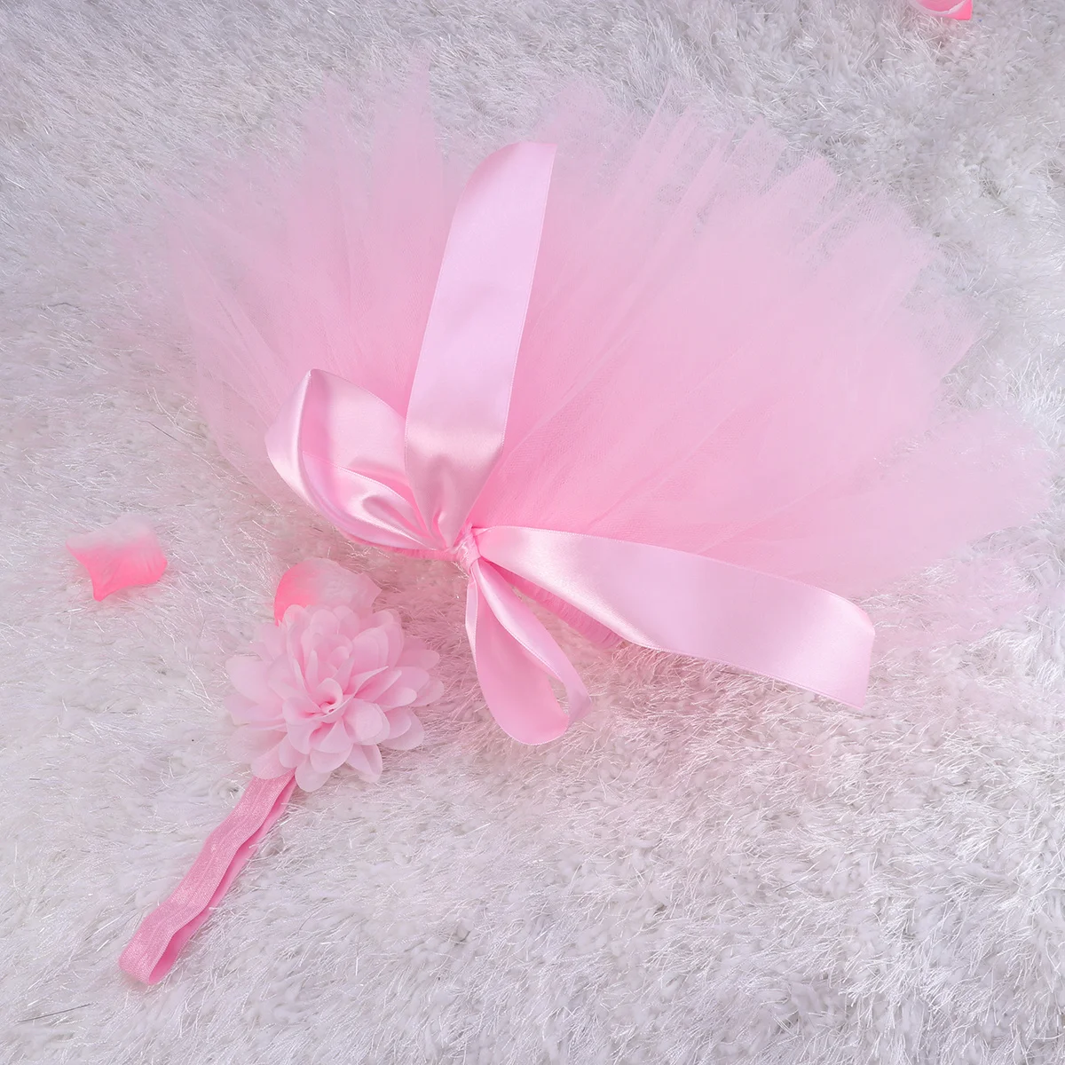 الوليد الرضع توتو تنورة الوردي القوس عقدة فستان الطفل التصوير الدعامة عقال الكروشيه ملابس الطفل الرضع توتو تنورة