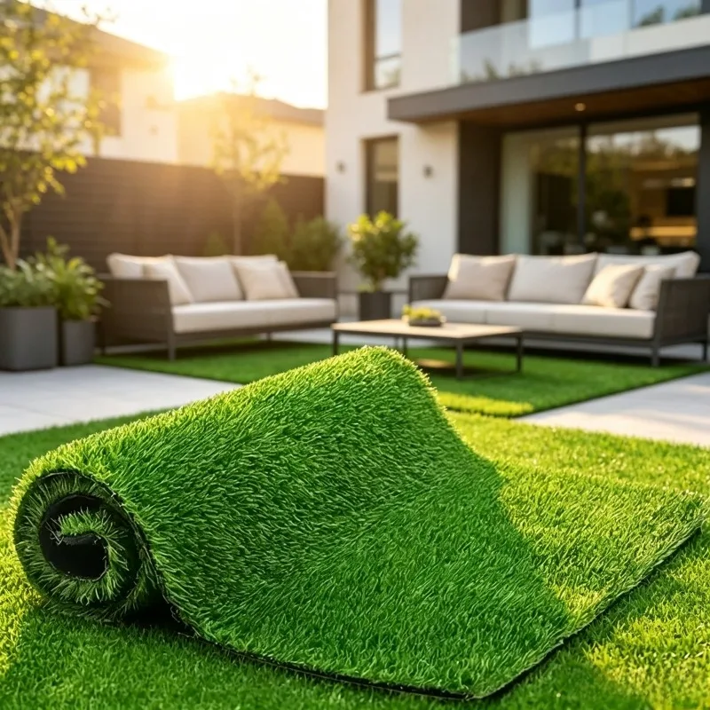 1PCS Large Luxury Artificial Grass Mat Durable Thin Synthetic Lawn Fake Turf for Gardens Balconies Patios Hotels And Restaurants