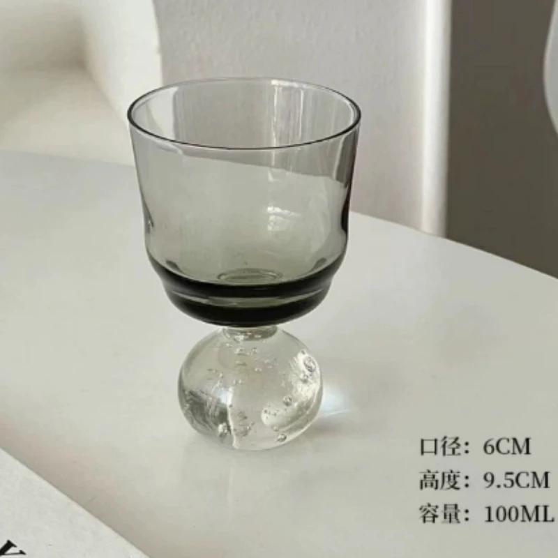 Creative Niche Design of Ashtray Bubble Ice Cream Cups High-end Crystal Glass Cups Dessert Milkshake Cups