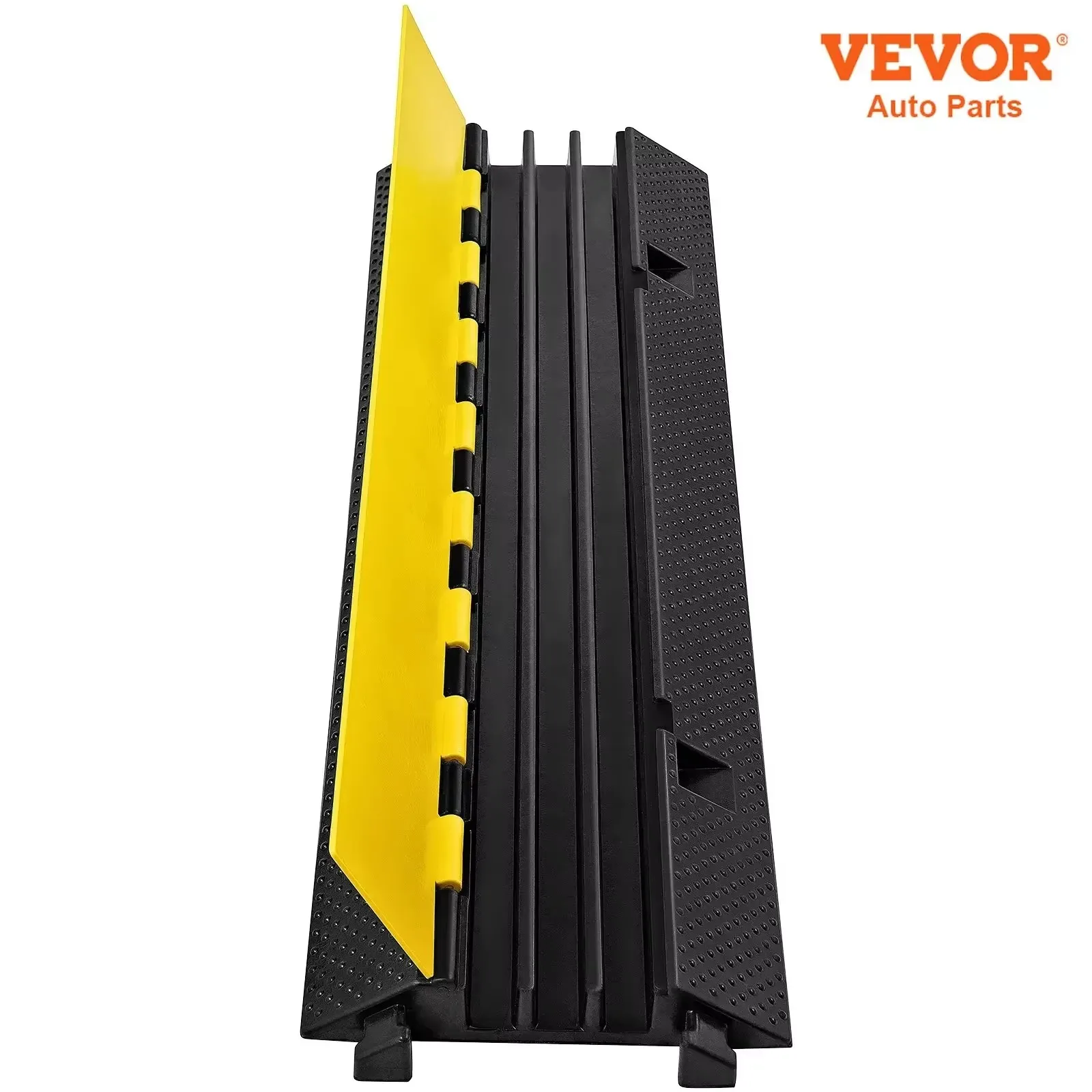 

VEVOR 3 Channel Rubber Cable Protector Ramp Channel Heavy Duty Cable Wire Cord Cover Ramp Speed Bump Driveway Hose Cable Ramp