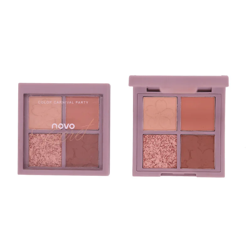 Paleta de sombras de ojos Sakura Story Earth Colors Polvo fino, no volador, paleta de sombras de ojos de maquillaje nude de larga duración