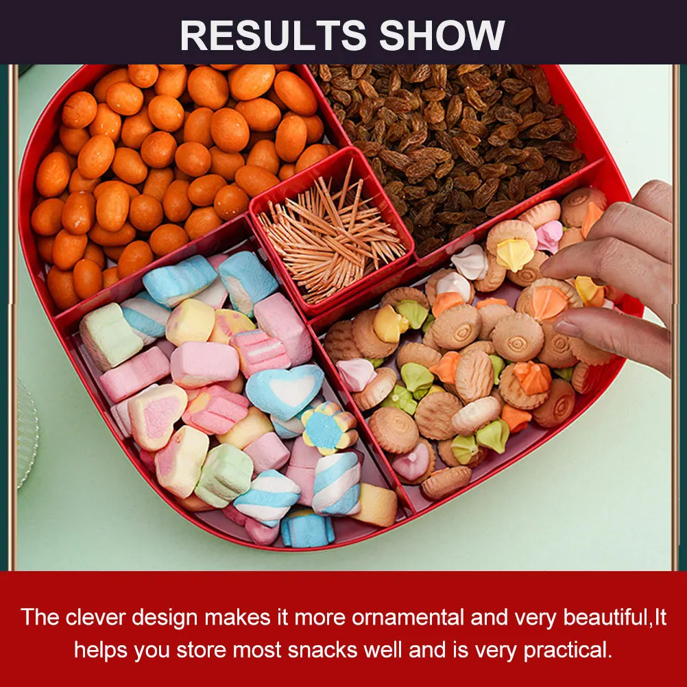 

1Pcs Double-Layer Fruit Plate Sturdy Plastic Decorative Useful Food Plate Party Dessert Tray for Christmas Wedding Birthday