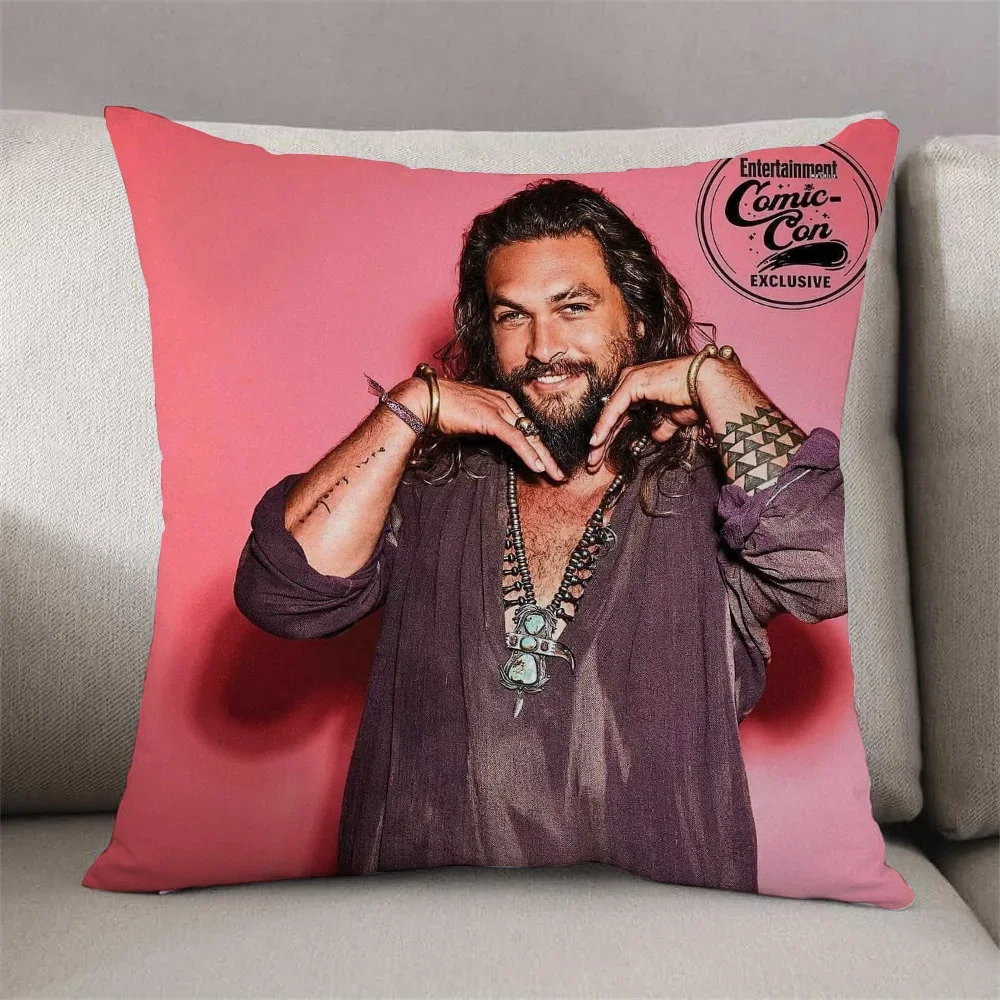 Jason Momoa Cushion Covers Decorative Pillows for Sofa Pillow Cover Pillowcases 40x40 Cushions for Living Room Twin Size Bedding