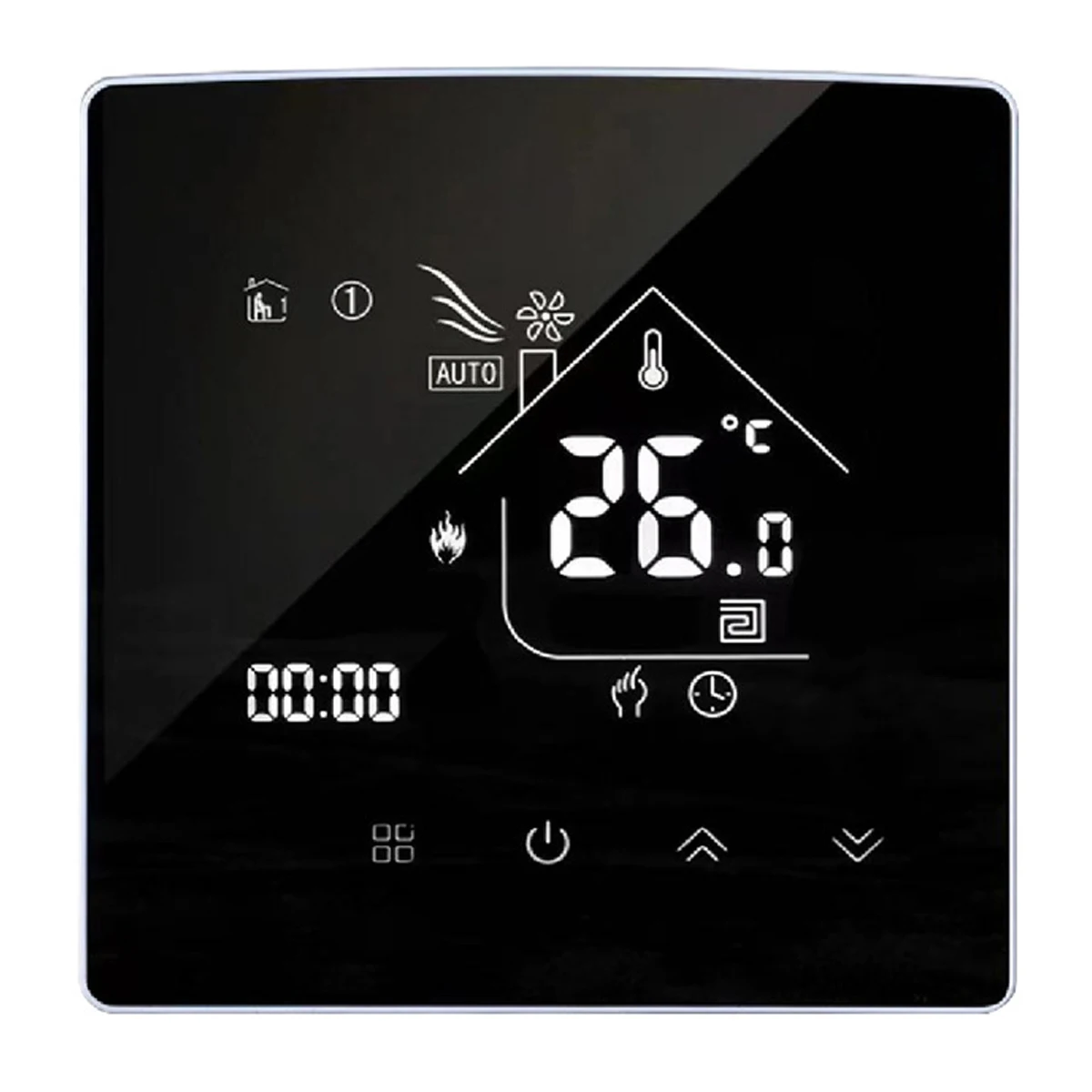 Smart WiFi Thermostat with Touchscreen Interface and Remote Control for Home Use Compatible with Various Heating Systems