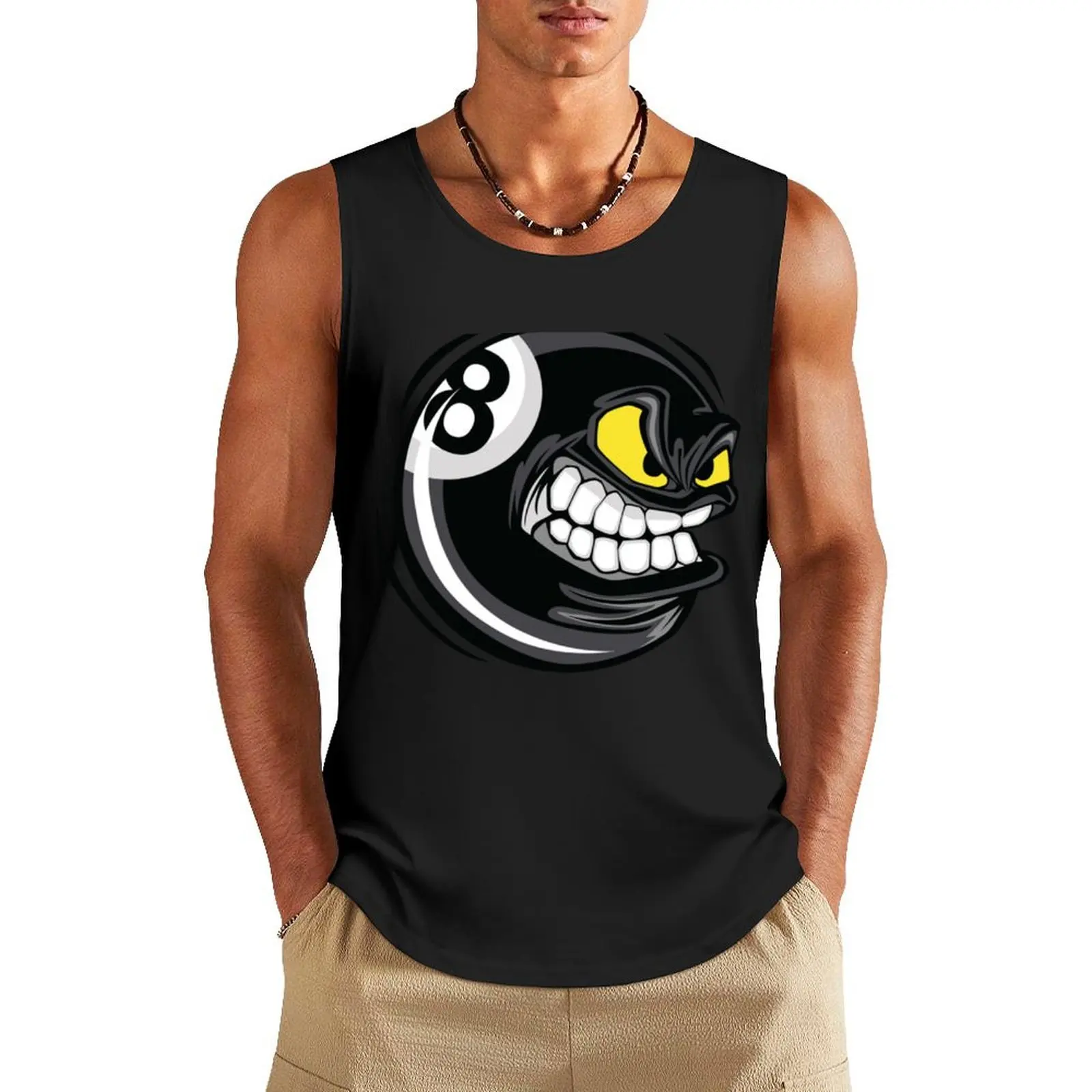 8 ball Billiards Tank Top vest men Man summer clothes