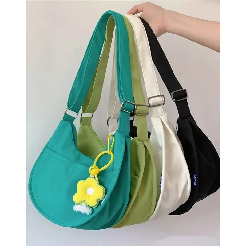 Schoolgirl Summer Shopping Crossbody Bag Korean Version of Simple Everything with Pop Art Campus Style Bag