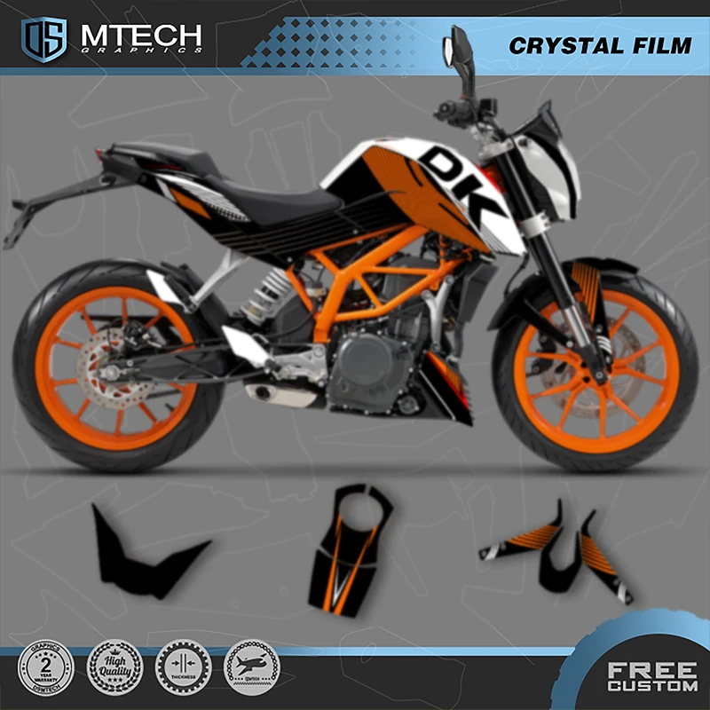 

DSMTECH Team Motorcycle Graphics Background Decals Stickers Kits For KTM Duke 125 200 390 2011 2012 2013 2014 2015 2016 004