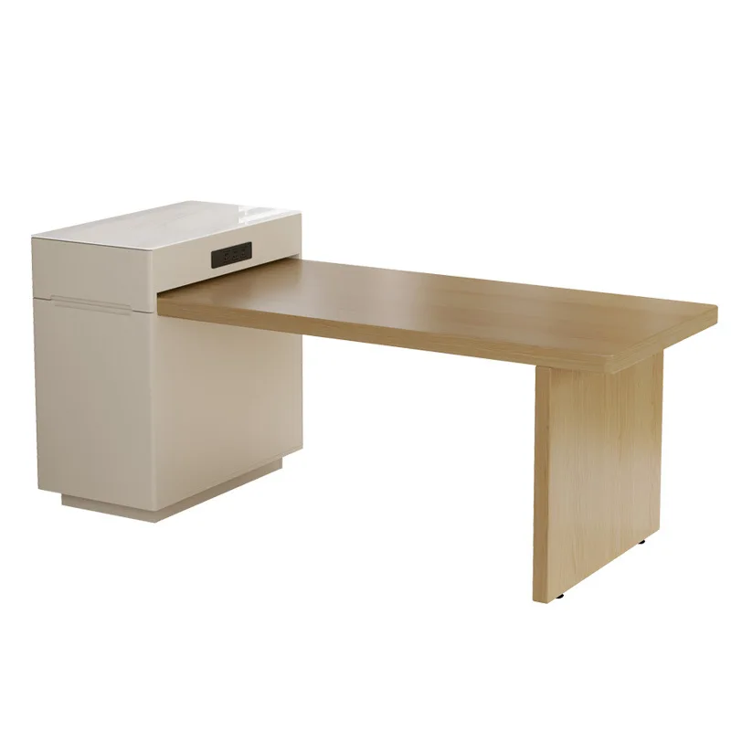 

Cream Wind Island Dining Table Integrated Household Small Unit Retractable Rock Slate Dining Table Combination