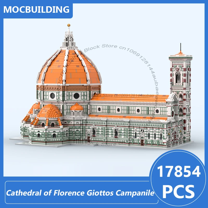 Cathedral of Florence & Giottos Campanile Model MOC Building Blocks DIY Assemble Bricks Architecture Display Toys Gifts 17854PCS