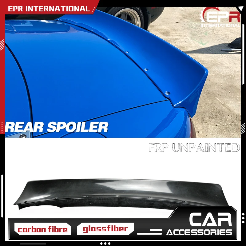 For Mazda MX5 NA Miata Roadster ROB Style FRP Unpainted Fiber Glass Wide-body Rear Spoiler Fiberglass Trunk Wing BodyKits