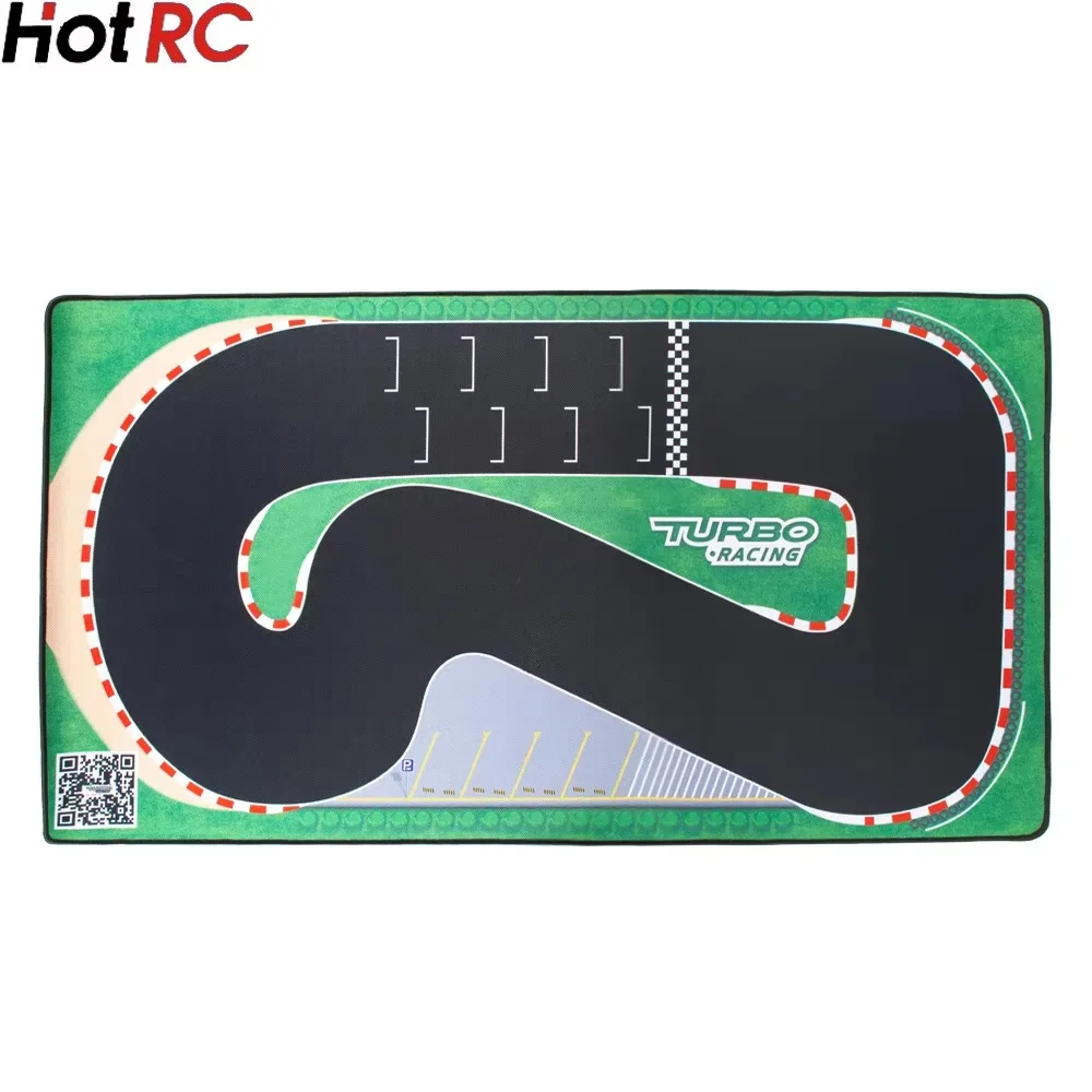 

50x95cm Portable Turbo Racing Rubber Mat 1:76 RC Mini Car Track Race Accessory for Table Racing Car