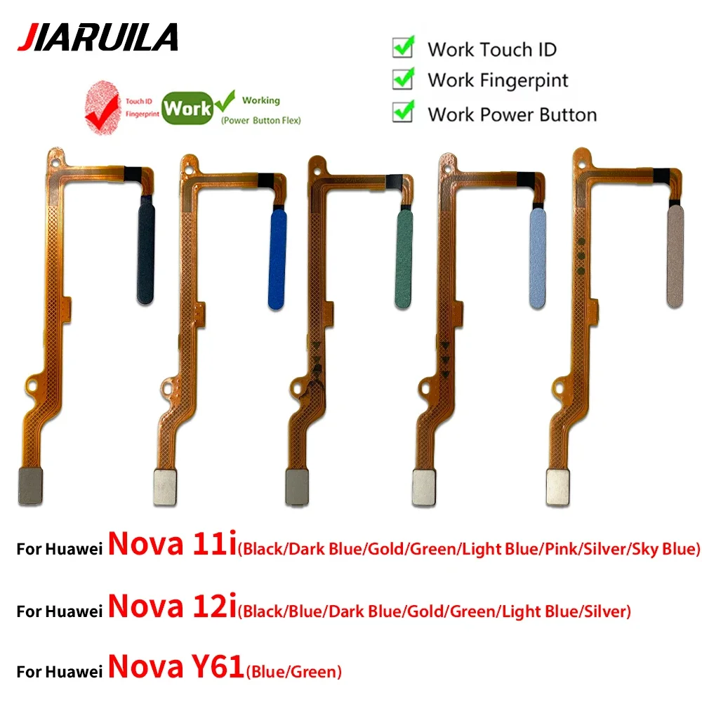 

10 PCS Fingerprint Sensor Scanner Touch ID Connect Motherboard home button Flex Cable For Huawei Nova 11i Nova 12i Nova Y61