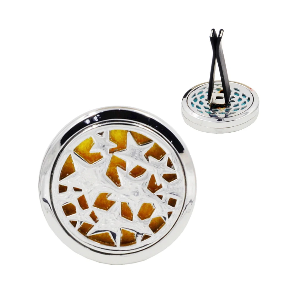 

Car Fragrance Diffuser Vent Clip Car Air Freshener Perfume Clamp Aromatherapy Essential Oil Diffuser with Refill Pad (Star)