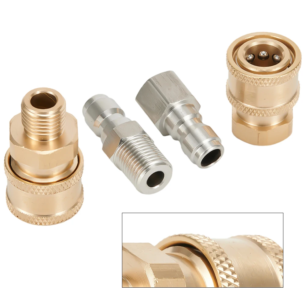 

1 Pc Pressure Washer Connector Coupling Quick Release Adapter 1/4" Male Fitting Connection Car Washing Garden Joints Accessory