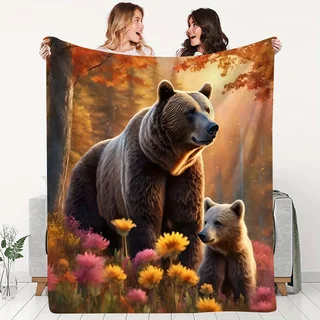 

Soft flannel blanket, suitable for home, office, camping. An excellent choice for Halloween, Thanksgiving and Christmas gifts.