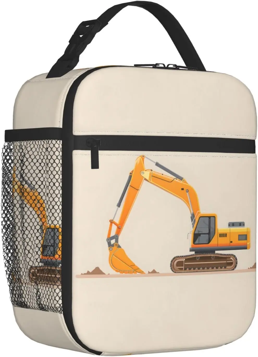Reusable Lunch Bag for School, Office, Work, Picnic, Travel, Excavator Lunch Box