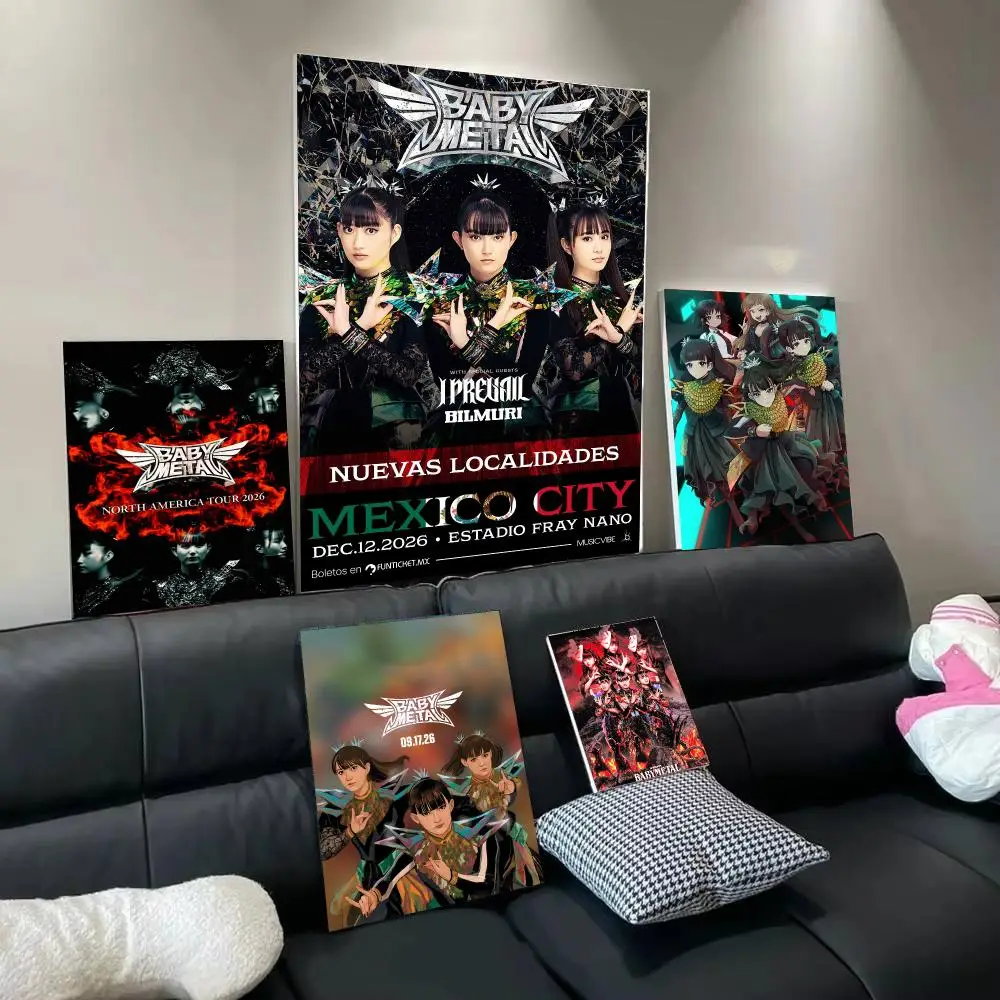 Heavy Metal B-BABYMETALS Poster Wall Art Poster Print Decorative Artwork for Bedroom Living Room Office Home Decoration