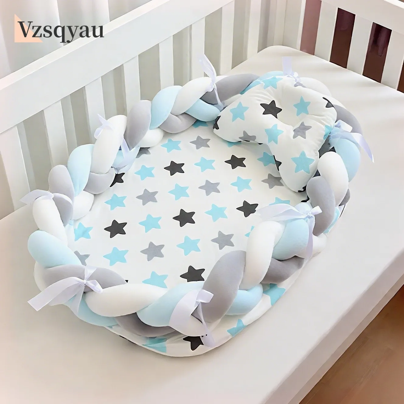 الرضع المشارك سرير عش الوليد طفل السرير مع سياج الوفير سرير الطفل مهد المهد ل مجموعات الفراش النوم الآمنة الهدايا #1