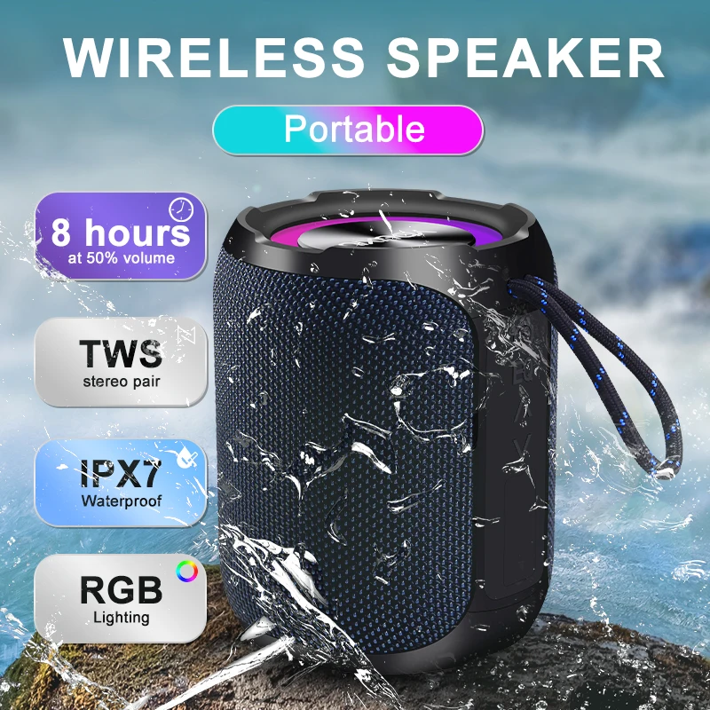 Portable Bluetooth Speaker Waterproof Ipx7 - YOUXIU-altavoz Portátil con Bluetooth, Subwoofer de