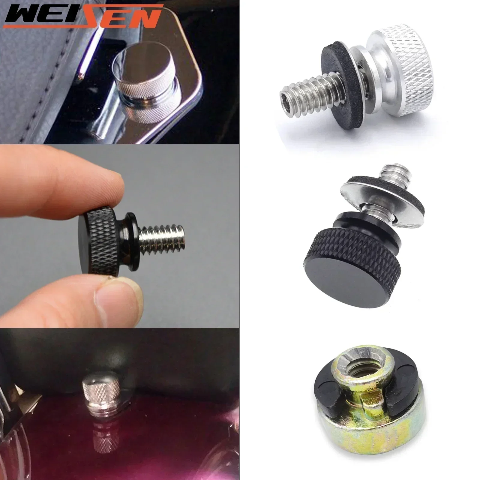 

Motorcycle Rear Fender Seat Bolt Screw Nut Tab Cover For Harley XL Dyna Softail Touring Models 1986-2024 Universal Parts