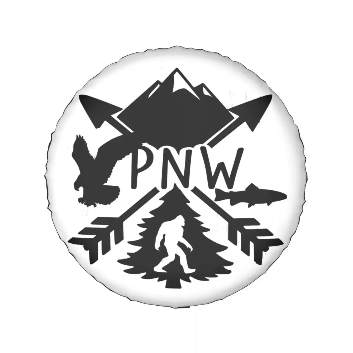 PNW Eagle Bigfoot Spare Tire Cover for Jeep Honda SUV RV Camper Car Wheel Protectors Accessories 14