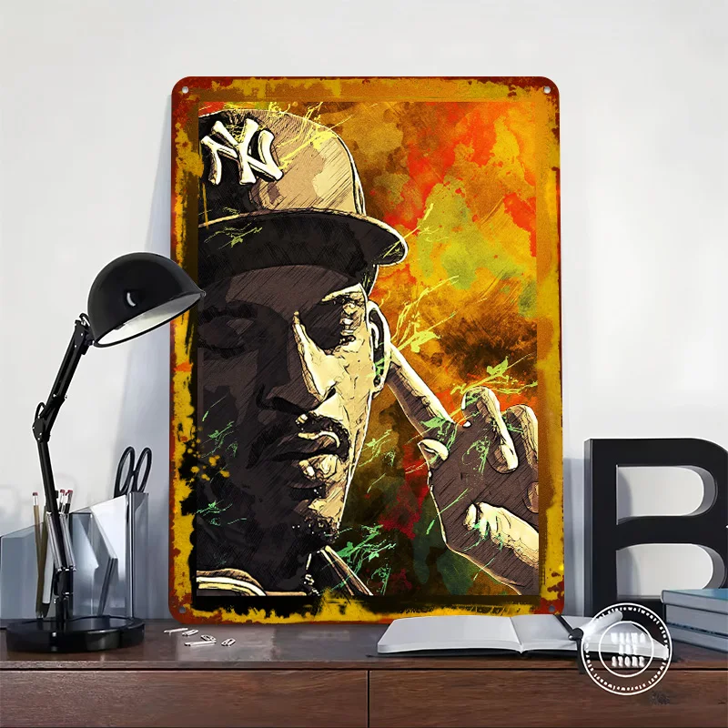 Rakim Tin Poster Customized Retro Wall Art Vintage Metal Signs for Room Coffee Bar Accessories Aesthetic Decoration At Home Cozy