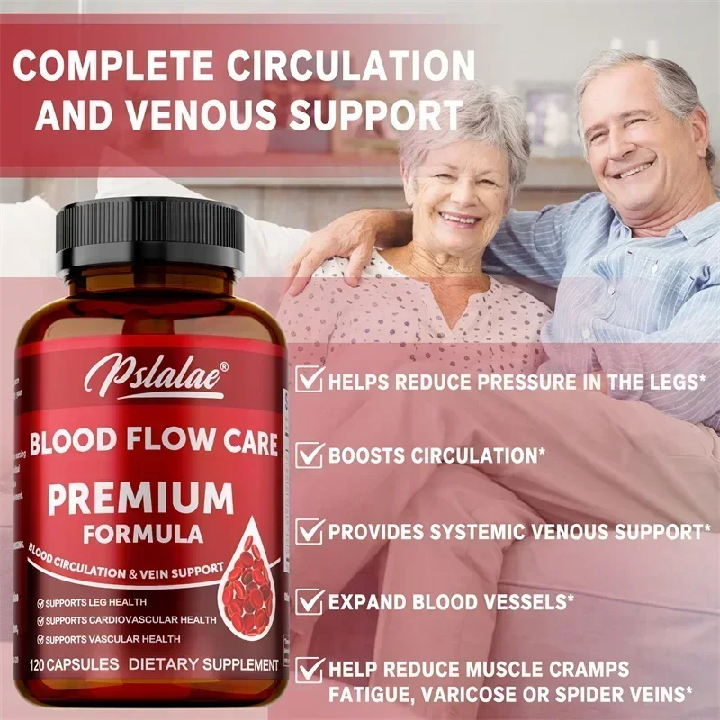 مكمل العناية بالدم - يعزز الدورة الدموية، ويساعد صحة الساق والقلب والأوعية الدموية، ويحسن مستويات الطاقة