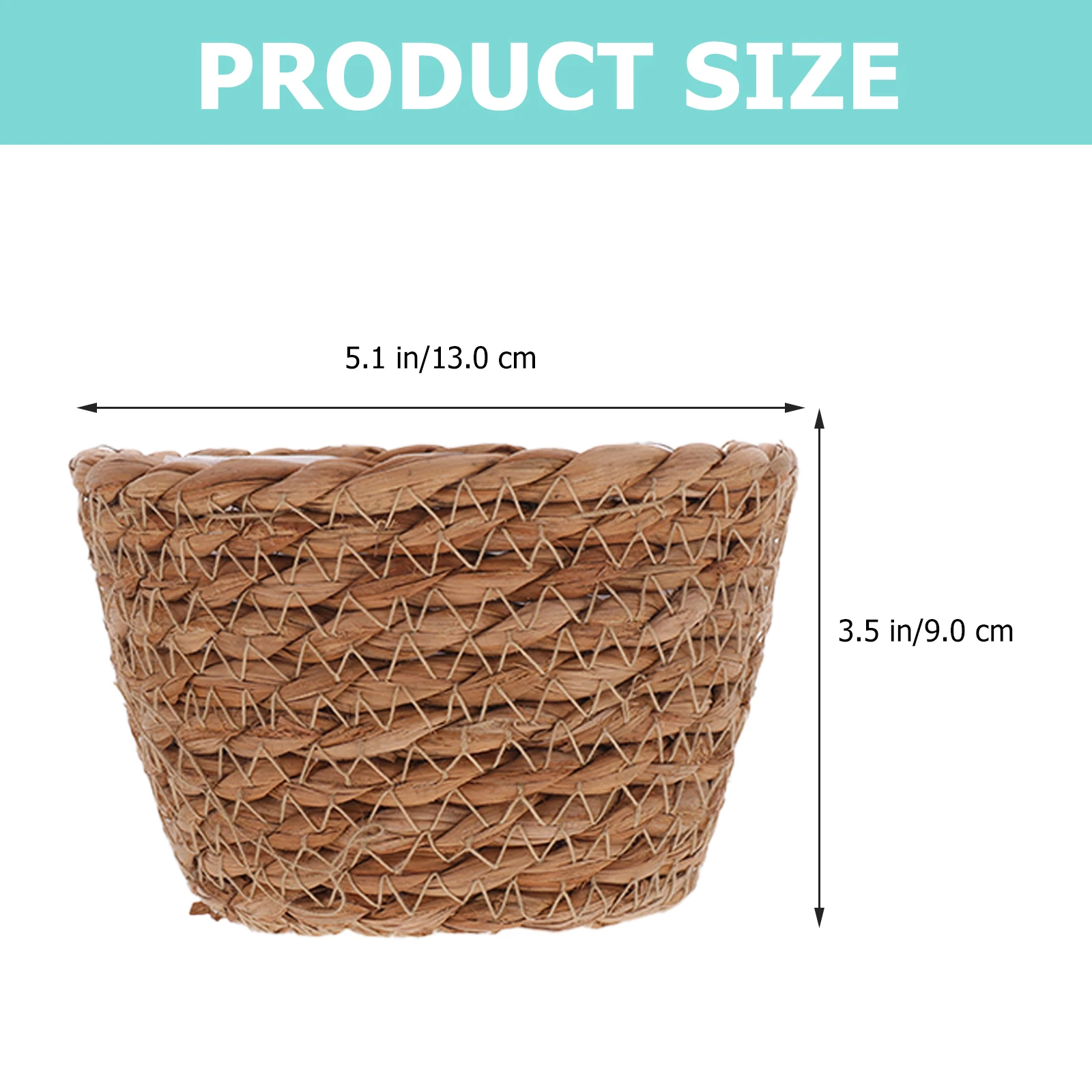 

Hand-Woven Green Plant Pot Indoor Rattan Basket Khaki Durable Storage Planter Flower Holder for Home Office Decor for Plants