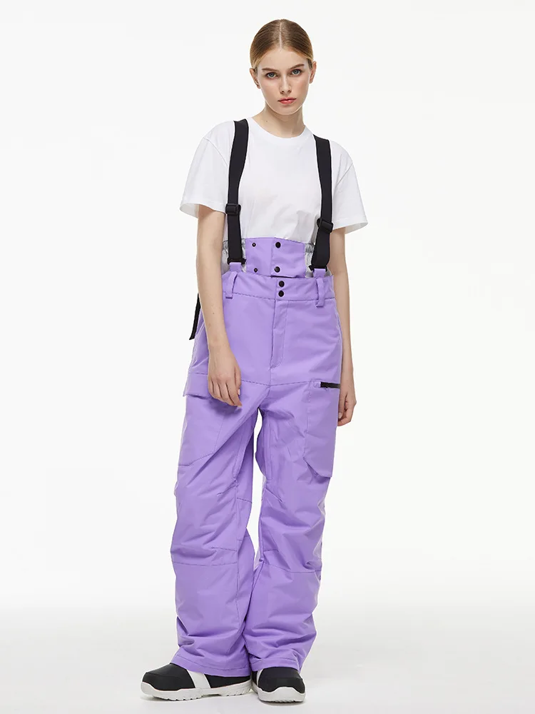 

STLF New Men's Women's Unisex Ski Pants Winter Windproof Waterproof Warm Thickened Snowboard Double Zipper Ski Pants