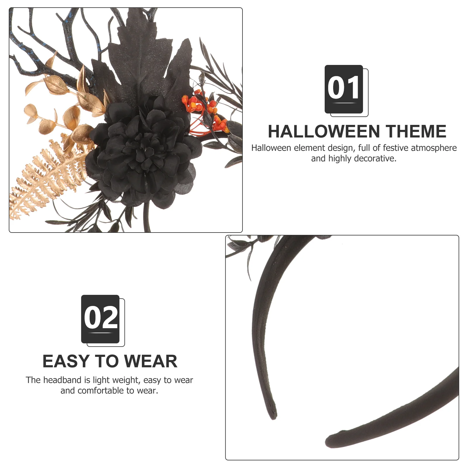 

Antler Headband Creative Simulated Deer Horn Hair Band Festival Party Cosplay Holiday Headdress Prop Accessory