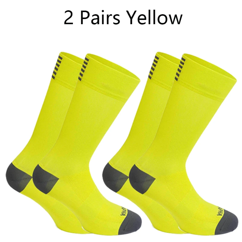 2 Paar Radsocken für Herren, atmungsaktives Mesh, hochwertige Profi-Wettkampfsocken, Marken-Sportsocken, Laufsocken, Rennradsocken