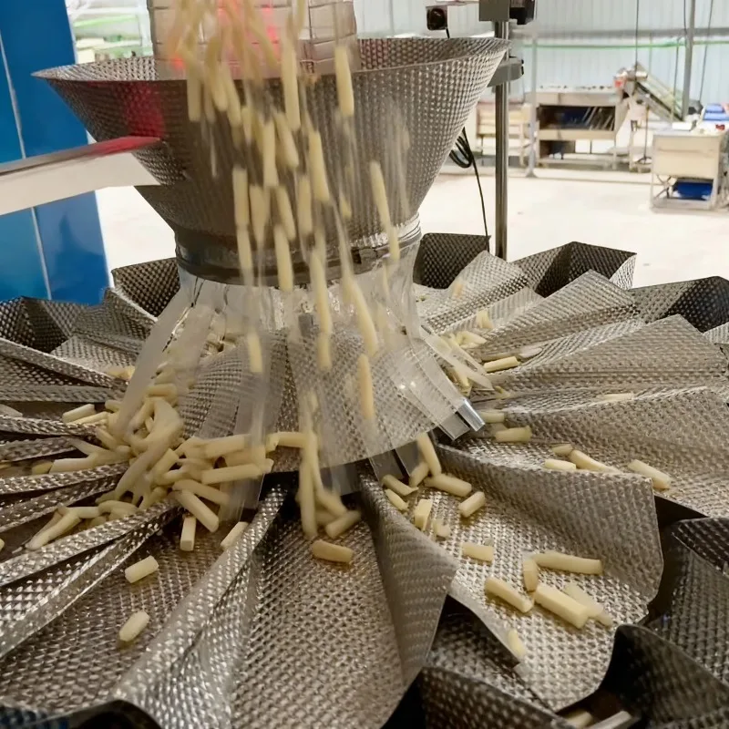 Automatic Frozen French Fries Production Line 100kg-5000kg/h Capacity Stainless Steel Vegetables Processing Machine