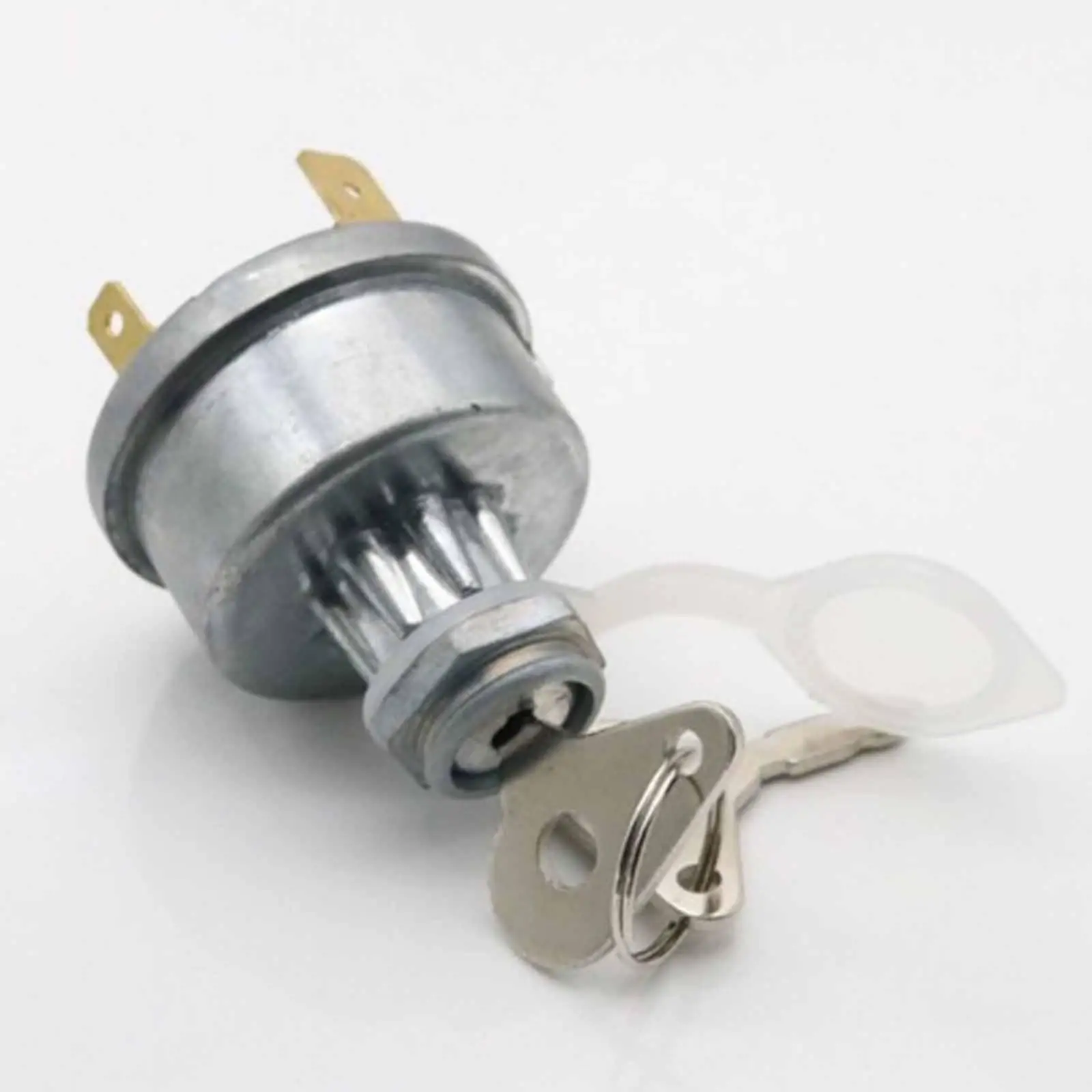 Ignition Starter Switch with 2 Key Weatherproof 4P Professional Engine Starter for Farm Harvesters Forklift Cars