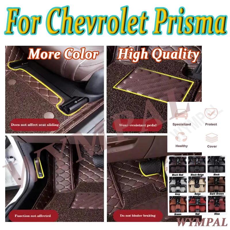 Alfombrillas de coche personalizadas de lujo para Chevrolet Prisma 2013 2014 2015 2016, alfombrillas de cuero automotriz para hombres y mujeres, cobertura completa