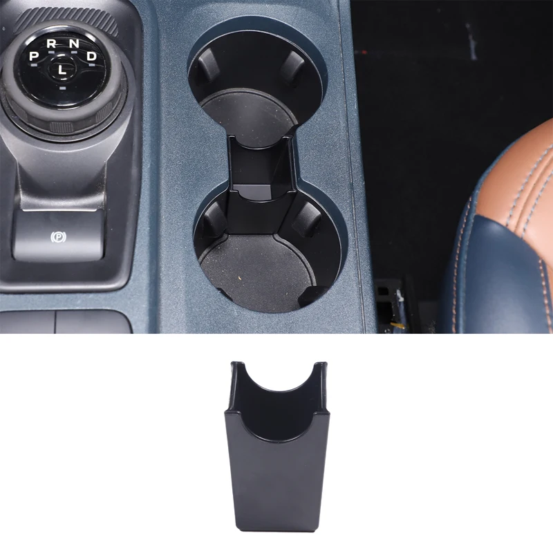 

For 2022 Ford Maverick ABS black car styling center console water cup holder divider box storage box car interior accessories