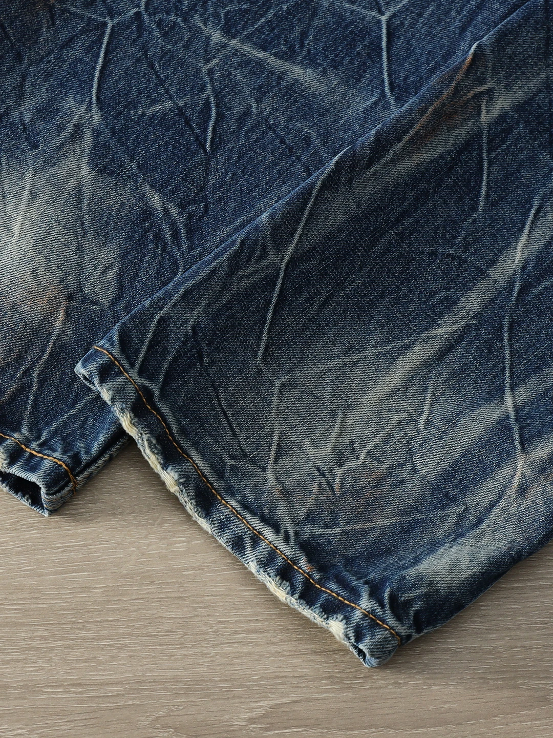 2025 Herfst Nieuwe Amerikaanse Retro 15.2OZ Zwaargewicht Denim Jeans Heren High Street 100% Katoen Gewassen Oude Rechte Casual broek