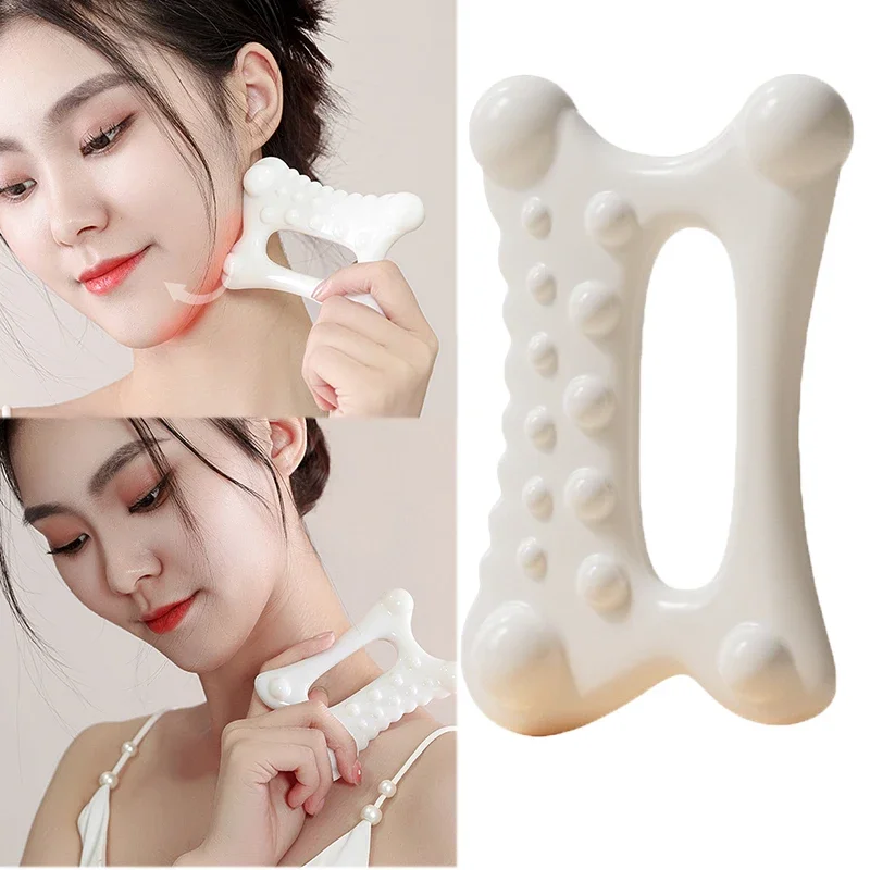 New Facial Maintenance Gua Sha Massage Board Resinous Static Free Portable Full Body Scraping Plate for Women Adults Spa Tools