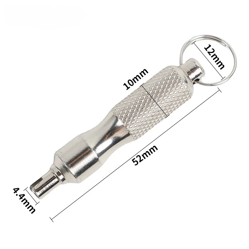 Universal Tire Repair Screwdriver Stainless Steel Antirust Tyre Valve Core Remover Tool with Key Ring Tire Valve Wrench